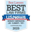 Best Lawyers Best Law Firms U.S. News & World Report Worker's Compensation Law - Claimants - Tier 1 Harrisburg 2023